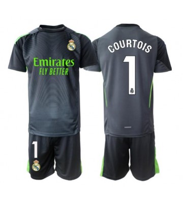 Real Madrid Thibaut Courtois #1 Goalkeeper Replica Third Stadium Kit for Kids 2025-26 Short Sleeve (+ pants)